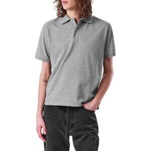 Saint Laurent Paris grey Cassandre polo shirt size S